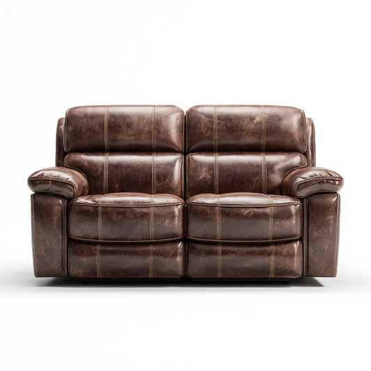 Sofa, Dwuosobowa sofa Ciemnobrązowa 170 x 92 x 98 cm PU- sztuczny prostokątna